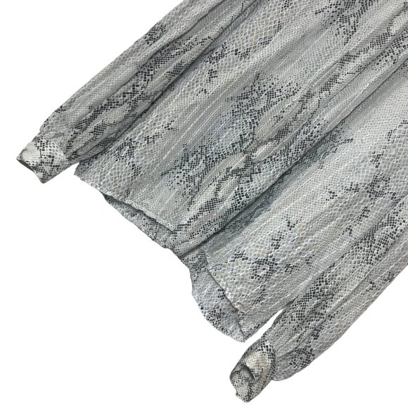 ADRIANNA PAPELL 100% Silk Vintage Snake Print Georgette Blouse Size 10 - Picture 2 of 9